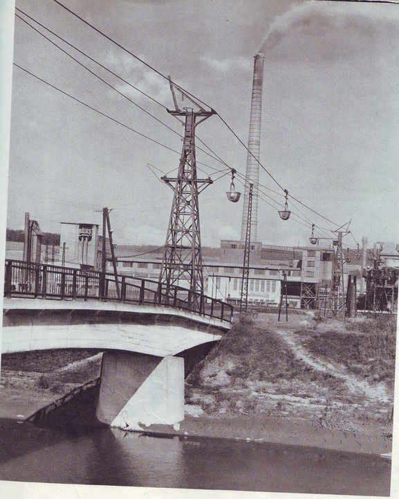 Lanovka ponad Hornád z Bankova do magnezitky